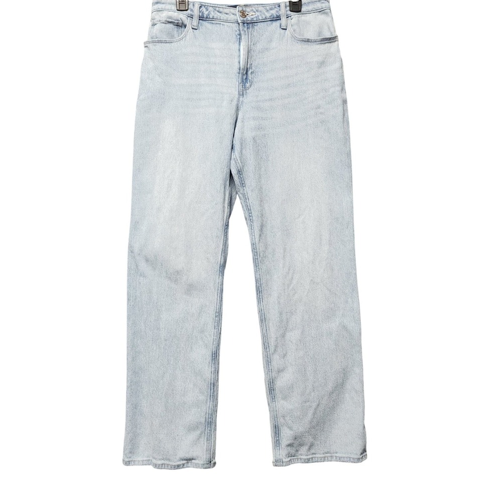 Hollister Ultra High-Rise Dad‎ Jeans Women 12L W31L Light Wash Y2K Relaxed Baggy